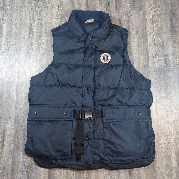 Mustang Marine The Floater MV3180 Life Vest Jacket Preserver Mens XL Blue Belted - Picture 1 of 9